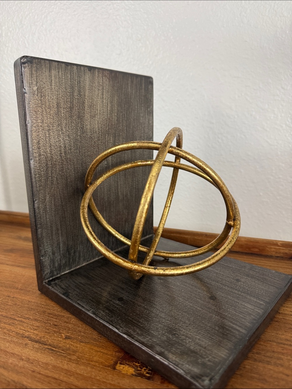 Gold Orb Decorative Bookend - Home Art Accent